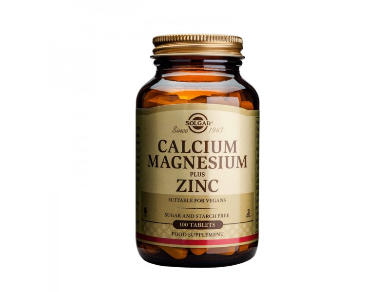 Solgar Calcium Magnesium + Zinc 100 Tabs