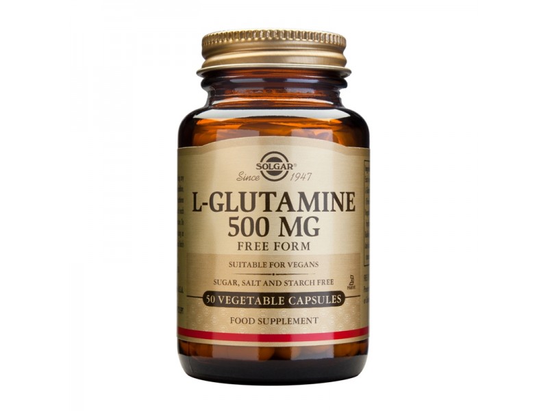 Solgar L-Glutamine 500mg 50 Vegetable Caps