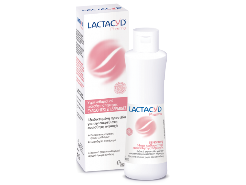 Lactacyd Pharma Sensitive Υγρό Καθαρισμού Για Ευαίσθητες Επιδερμίδες 250ml