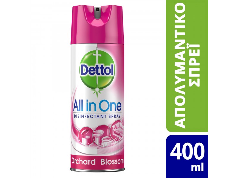 Dettol All In One Orchard Blossom Απολυμαντικό Spray 400ml