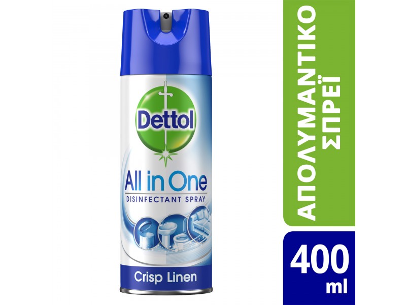 Dettol All In One Crisp Linen Απολυμαντικό Spray 400ml