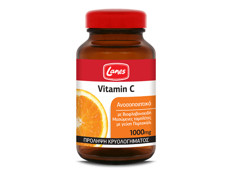 Lanes Vitamin C 1000mg 60 Μασώμενες Ταμπλέτες