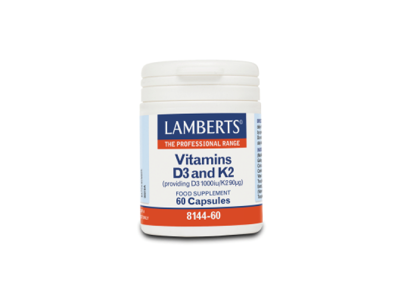 Lamberts Vitamin D3 1000iu & K2 90µg 60 Κάψουλες