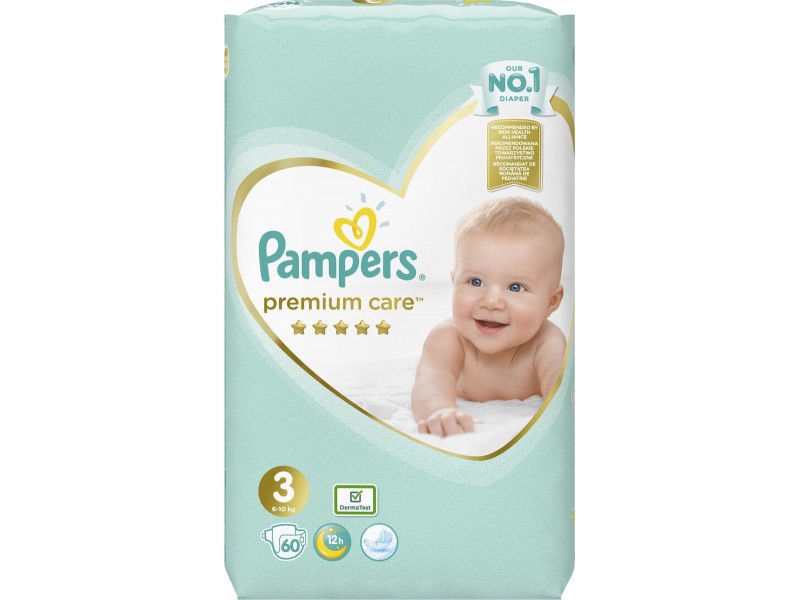 Pampers Premium Care No 3 (6-10kg) 60τμχ