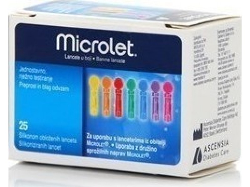 Ascensia Microlet Lancets Coloured 25τμχ