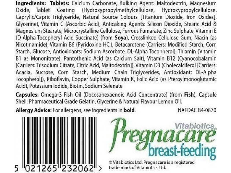 Vitabiotics Pregnacare Breast Feeding 56 ταμπλέτες + 28 κάψουλες