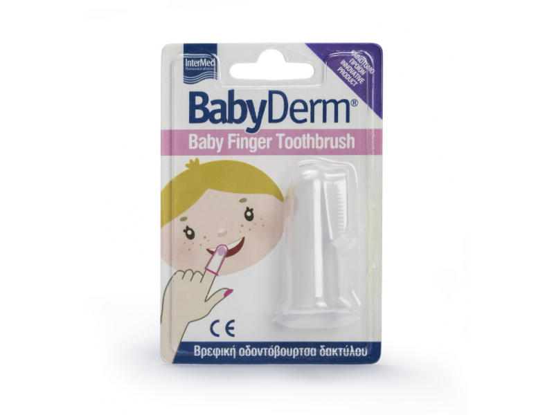 Babyderm Baby Finger Toothbrush Βρεφική Οδοντόβουρτσα Δακτύλου
