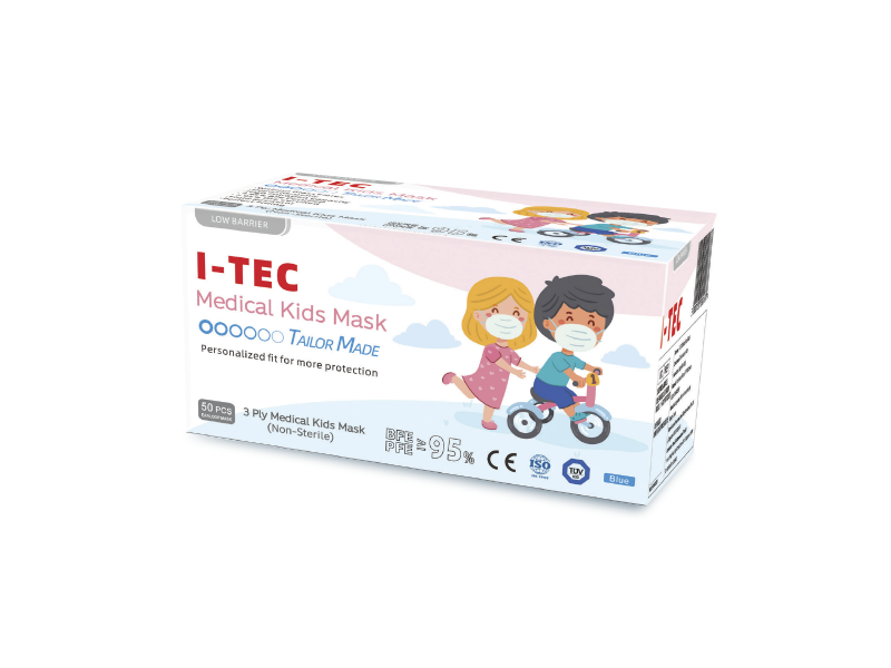 I-TEC Μάσκες Χειρουργικές Παιδικές Γαλάζιες 3ply x 50 τεμάχια