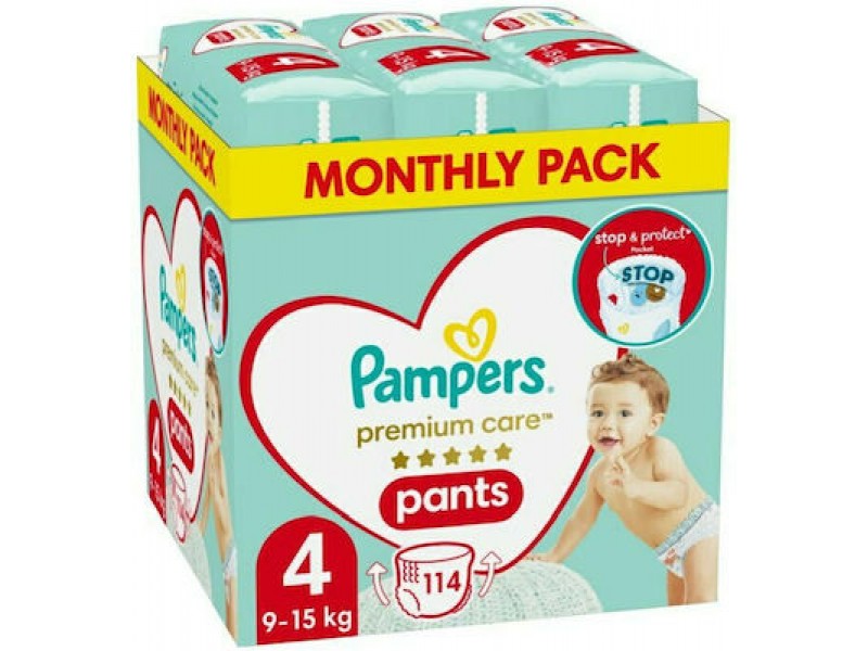 Pampers Pants Premium Care No. 4  9-15kg 114τμχ