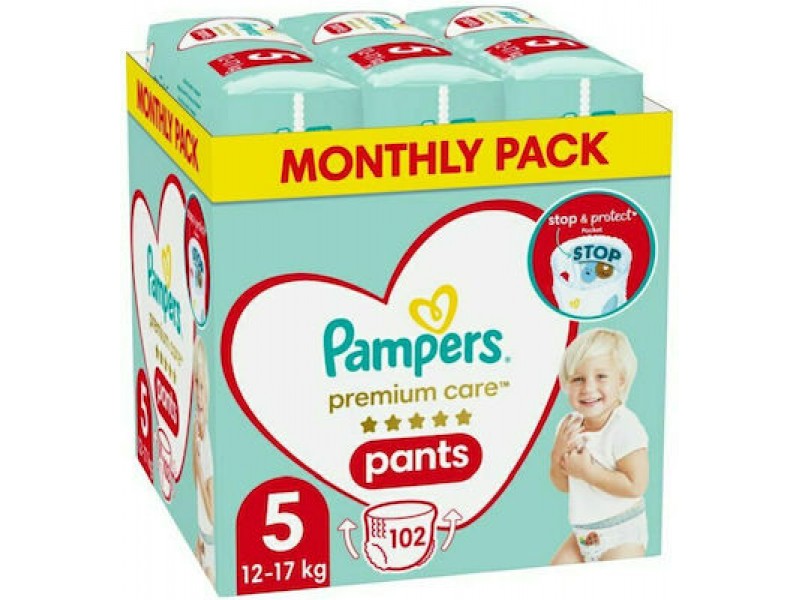 Pampers Premium Care Pants No. 5 12-17kg 102τμχ