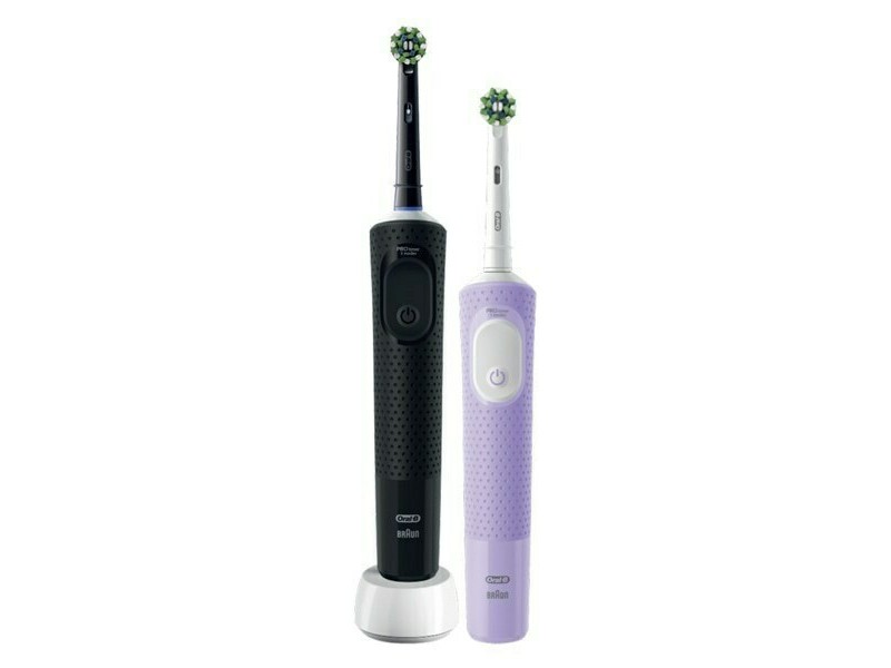 Oral-B Vitality Pro Duo Pack Ηλεκτρική Οδοντόβουρτσα Black & LIlac