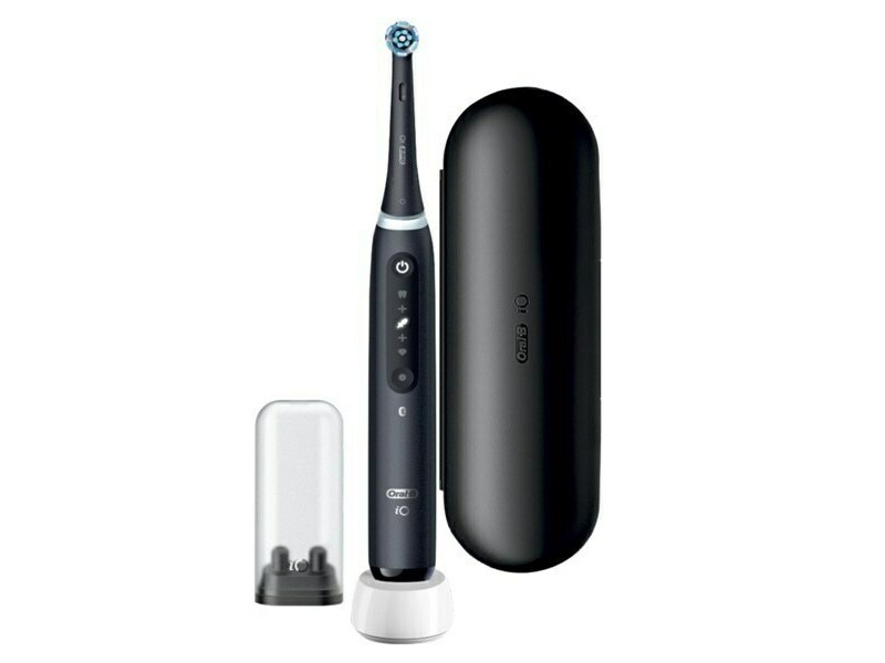 Oral-B IO Series 5 Ηλεκτρική Οδοντόβουρτσα με Αισθητήρα Πίεσης και Θήκη Ταξιδίου Black