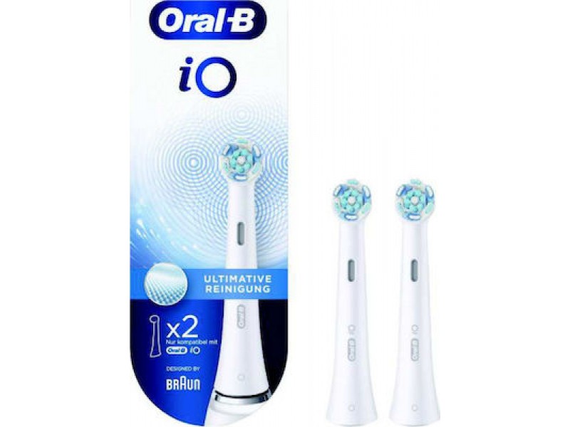 Oral-B iO  Series Ultimate Clean White Ανταλλακτικές Κεφαλές για Ηλεκτρική Οδοντόβουρτσα 2τμχ