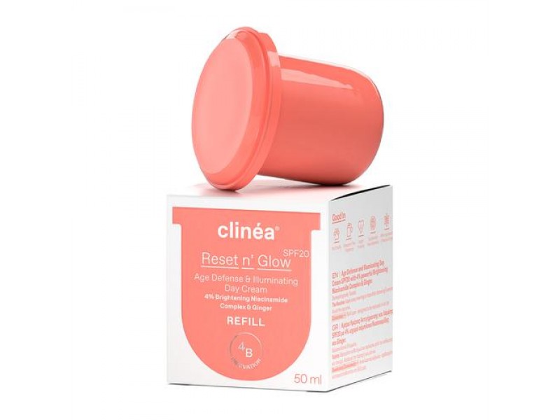 Clinea Reset n Glow Refill Κρέμα Προσώπου Ημέρας με SPF20 για Αντιγήρανση & Λάμψη 50ml