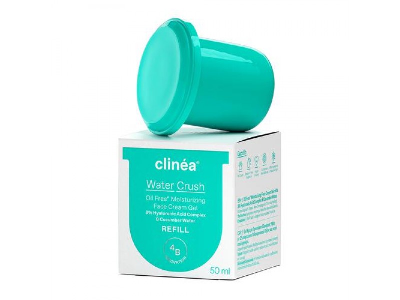 Clinea Refill Water Crush - Refill Ενυδατική Κρέμα-Gel Προσώπου Ελαφριάς Υφής 50ml