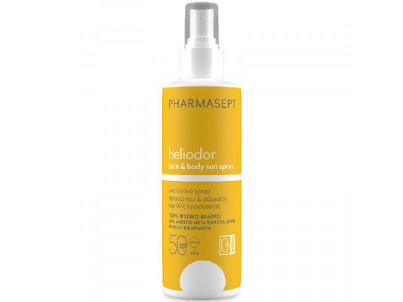 Pharmasept Heliodor Αντηλιακή Λοσιόν Προσώπου και Σώματος SPF50 σε Spray 165gr