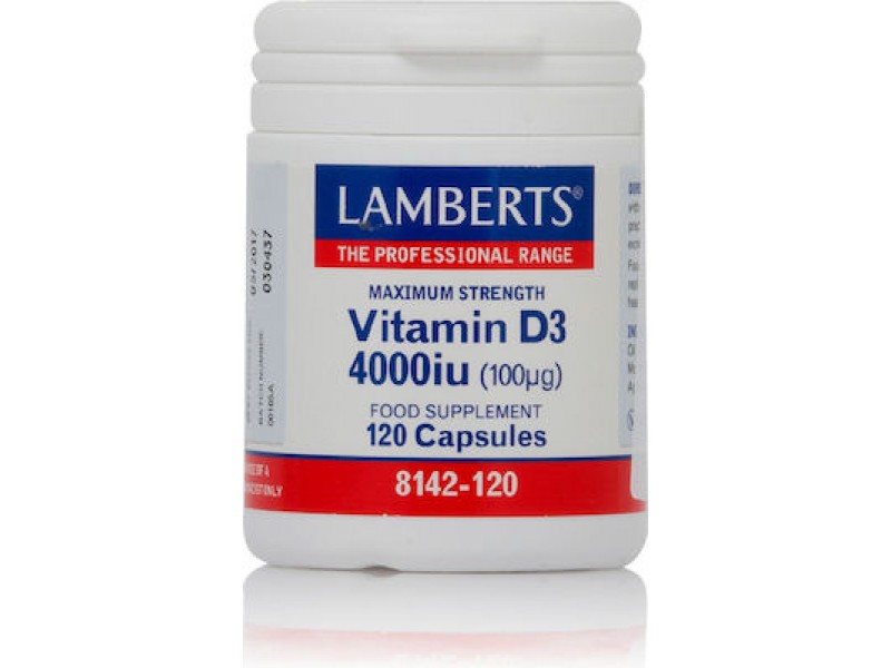 Lamberts Vitamin D3 4000iu 120 κάψουλες