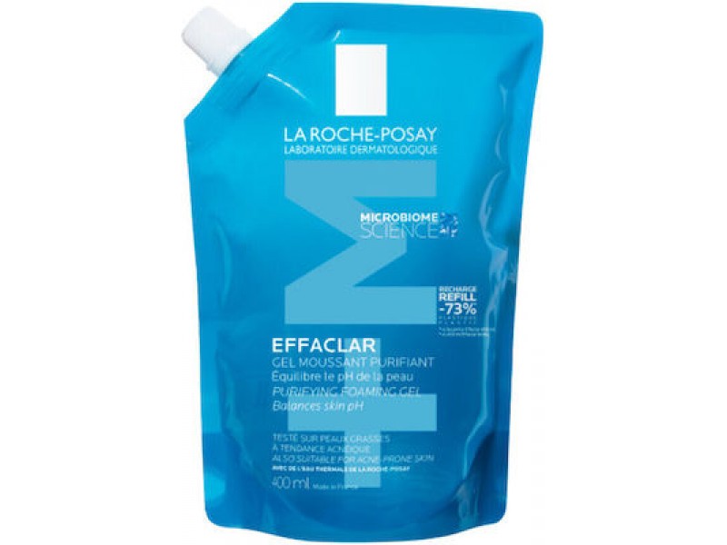La Roche Posay Effaclar +M Gel Καθαρισμού για Λιπαρές Επιδερμίδες  Refill 400ml
