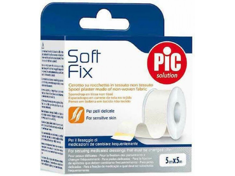 Pic Solution Soft Fix Χάρτινη Non Woven Επιδεσμική Ταινία 5cm x 5m