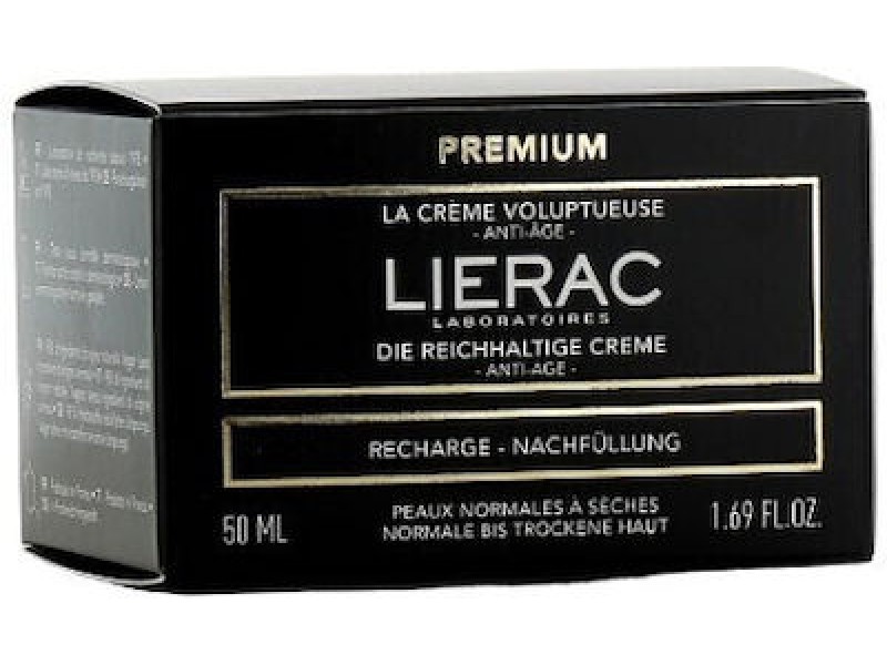 Lierac Premium La Creme Voluptueuse Refill Αντιγηραντική Κρέμα Προσώπου Ημέρας με Υαλουρονικό Οξύ 50ml