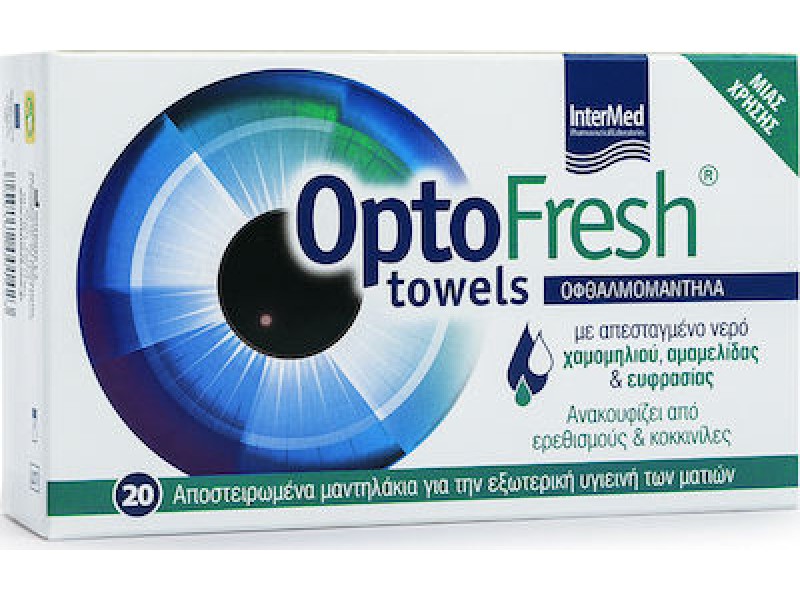 InterMed OptoFresh Μαντηλάκια Καθαρισμού Βλεφάρων 20τμχ