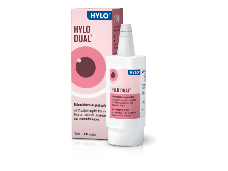 Ursapharm Hylo Dual Οφθαλμικές Σταγόνες με Εκτοΐνη & Υαλουρονικό Νάτριο για Ξηροφθαλμία 10ml