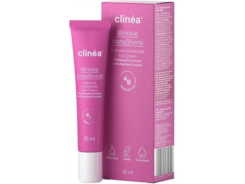 Clinea Wrinkle InstaShrink Αντιγηραντική & Συσφικτική Κρέμα Ματιών κατά των Μαύρων Κύκλων 15ml