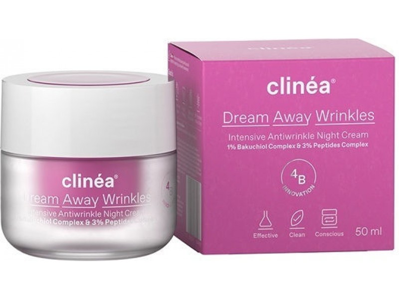 Clinea Dream Away Wrinkles Αντιγηραντική Κρέμα Προσώπου Νυκτός 50ml