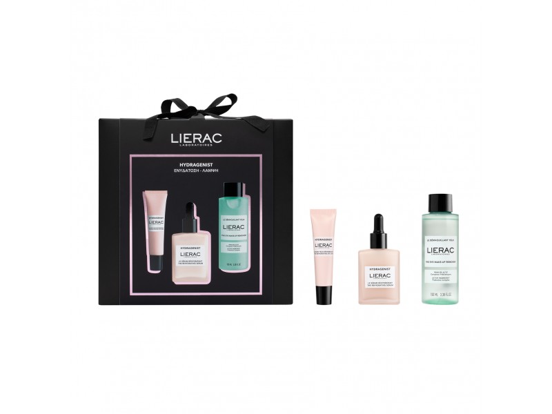 LIERAC ΕΟΡΤΑΣΤΙΚΟ SET HYDRAGENIST SERUM 30ML + ΚΡΕΜΑ ΜΑΤΙΩΝ 15ML + ΝΤΕΜΑΚΙΓΙΑΖ ΜΑΤΙΩΝ 100ML