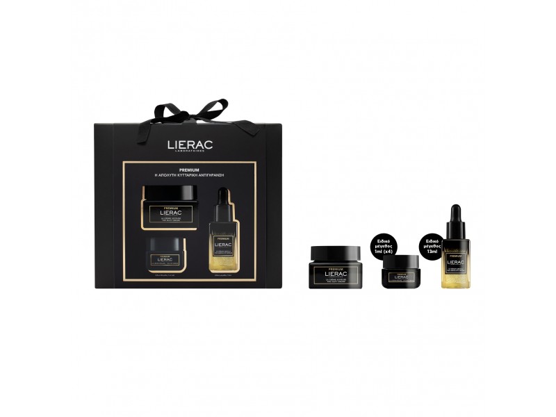 LIERAC ΕΟΡΤΑΣΤΙΚΟ SET PREMIUM CREME SOYEUSE  50ML + PREMIUM SERUM 13ML + ΚΡΕΜΑ ΜΑΤΙΩΝ 4x1ML