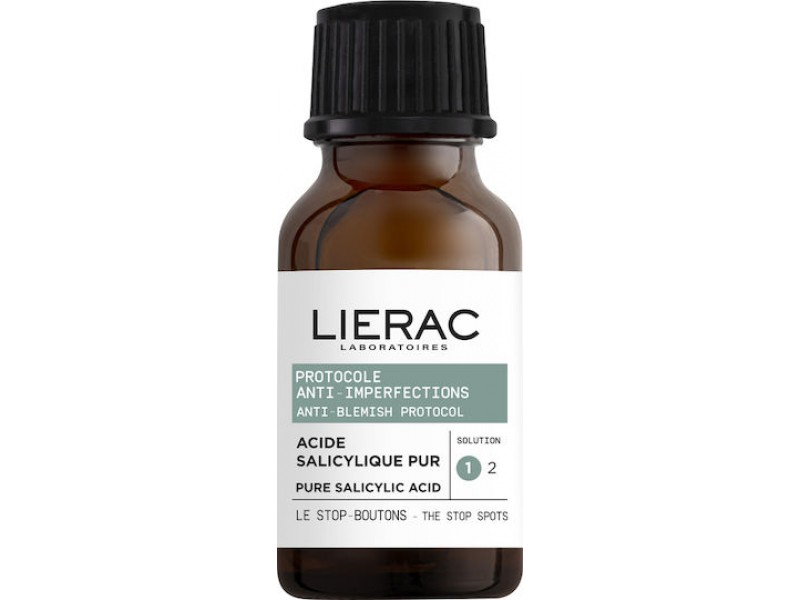 Lierac Protocole Solution 1 Καταπραϋντικό & Ενυδατικό Serum Προσώπου με Σαλικυλικό Οξύ για Πανάδες & Ακμή 15ml