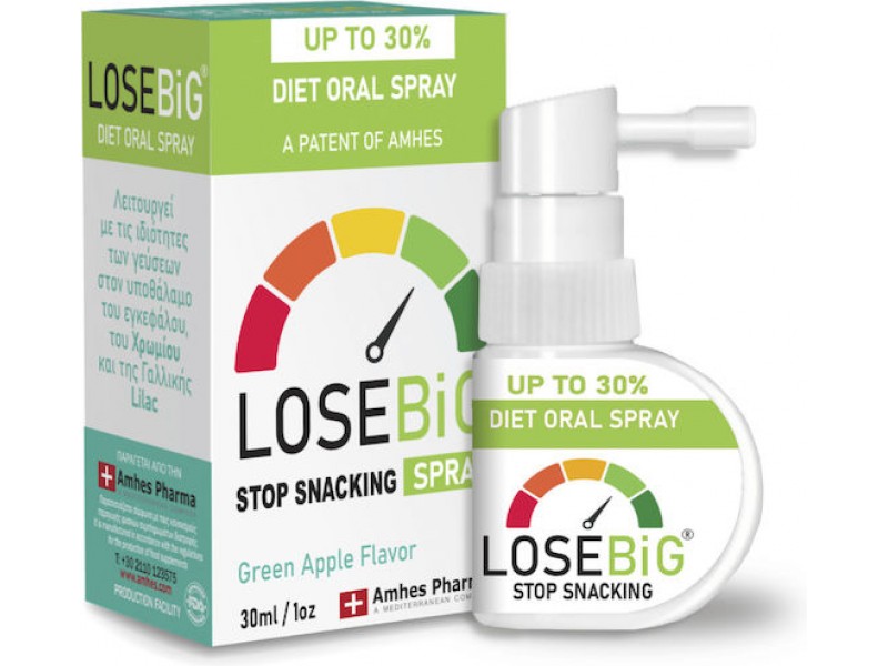 Amhes Losebig Spray Συμπλήρωμα για Αδυνάτισμα 30ml Πράσινο Μήλο